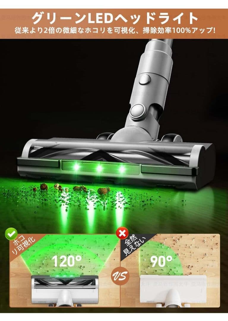 掃除機コードレス【2025革新モデル 46000pa強力吸引& LED液晶ディス