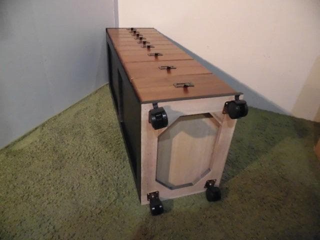 【送料無料・新品】天然木北欧風★マルチ書類多段チェスト9段【キャスター付】