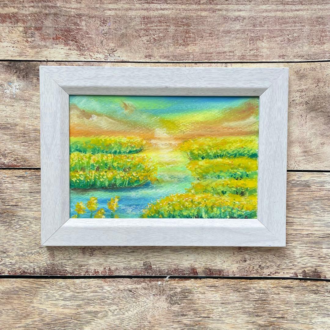 オイルパステル画　アクリル画　風景画　ご予約品　5点