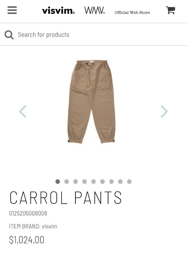visvim CARROL PANTS 新品タグ付