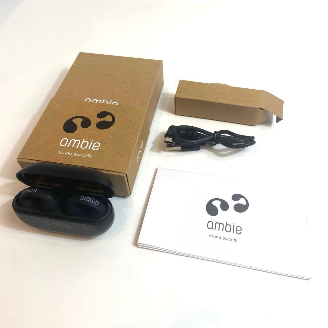 ambie ワイヤレスイヤホン ブラック　AM-TW01/BC