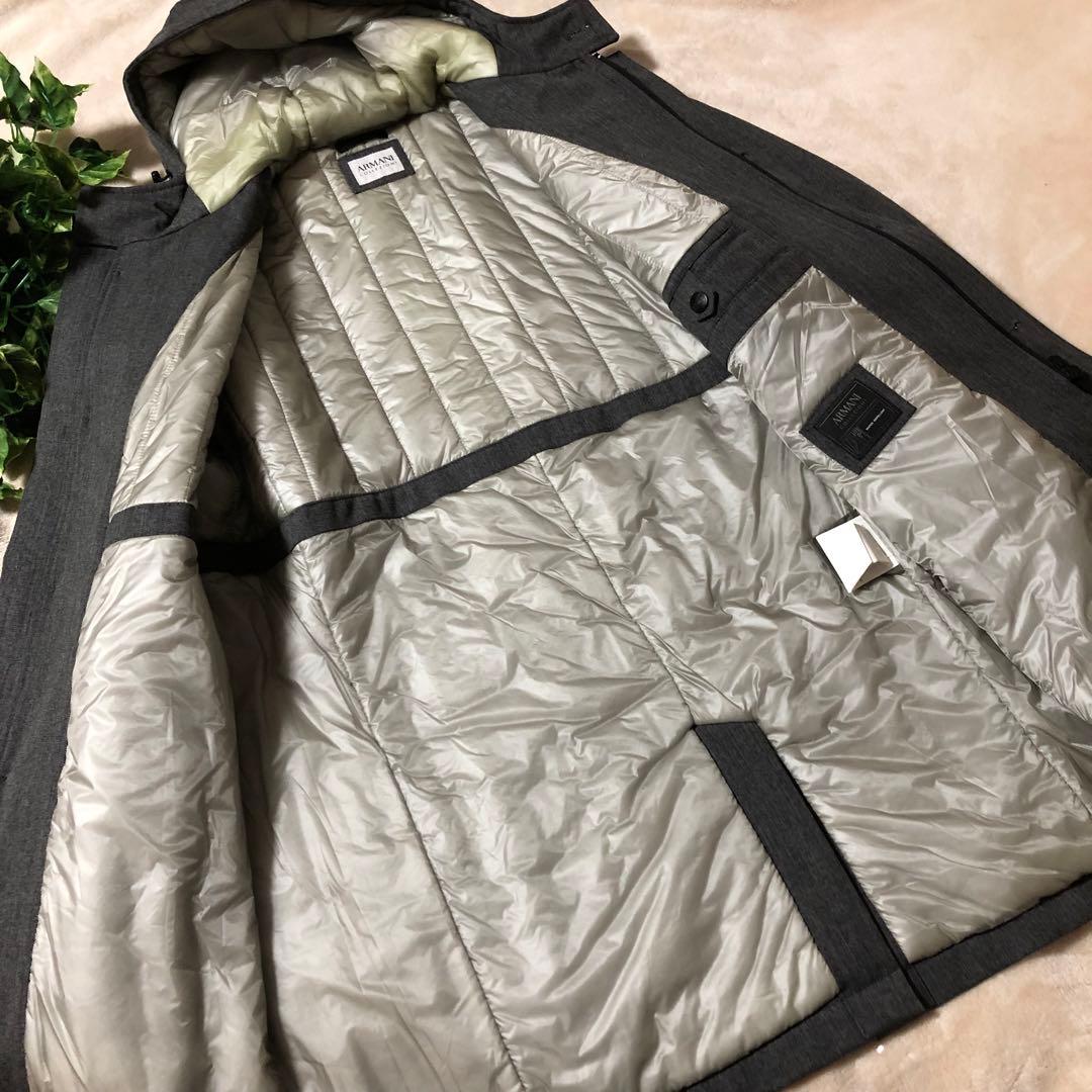 ★⁇★美品　アルマーニコレッツォーニ　ロングコート　フード付き　中綿