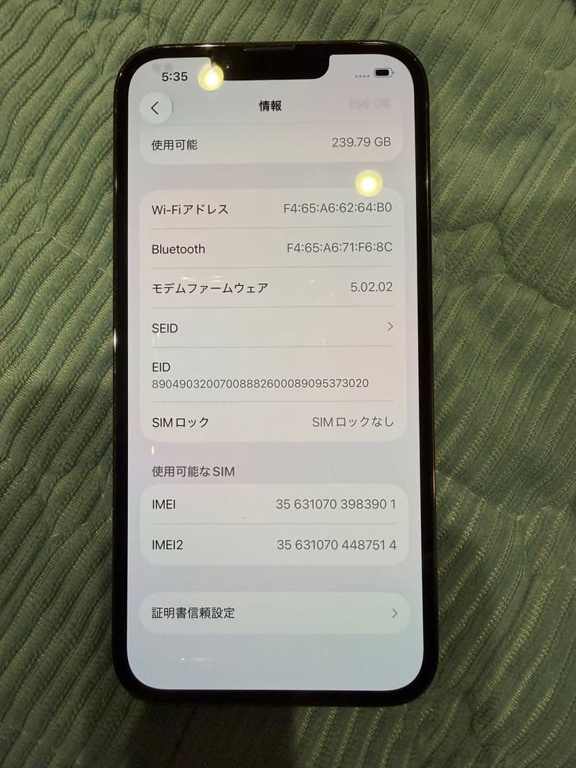 Apple iPhone 13 Pro グラファイト 256GB 箱あり