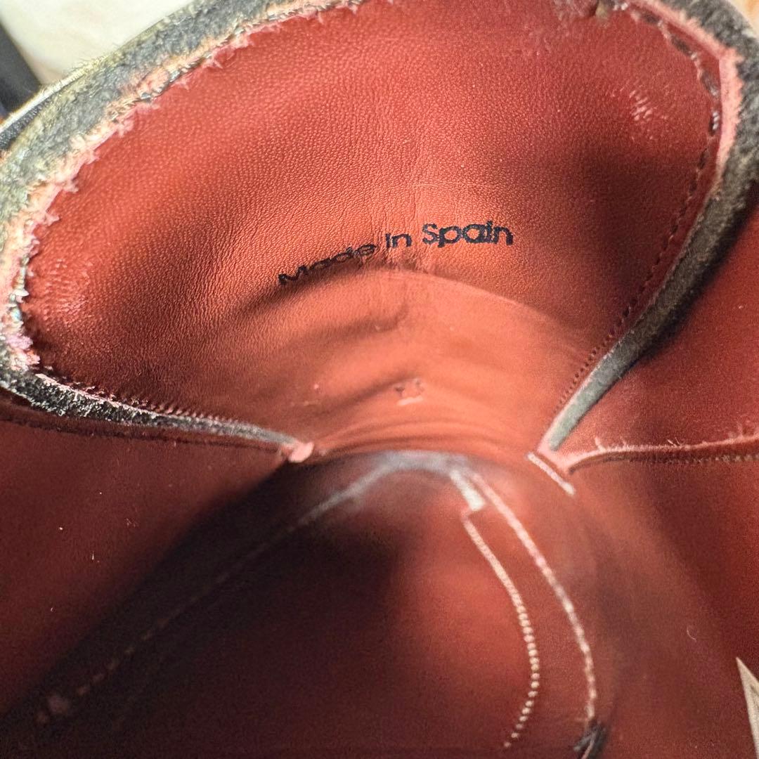 マグナーニ オパンケ製法 ストレートチップ ドレスシューズ 緑系パティーヌ 41