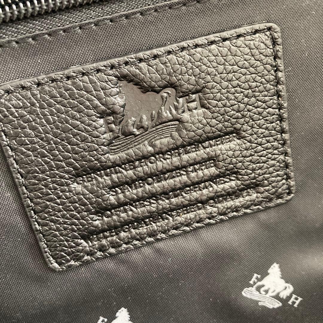 ホースレザー バックパック 黒 FLYING HORSE 馬革 美品 リュック