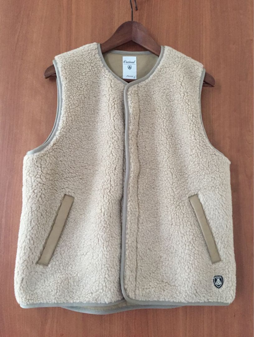 ✮ORCIVAL✮オーシバル✮ウールボア カラーレスベスト BEIGE サイズ2