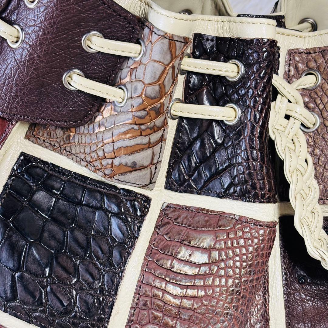 JRA クロコダイル　ハンドバッグ　オーストリッチ　ラージクロコ　スモールクロコ