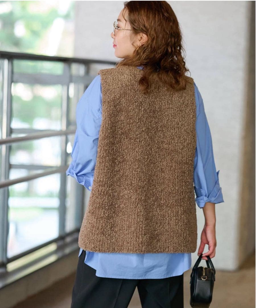 JOURNAL STANDARD relumeボアニットベスト ベージュ