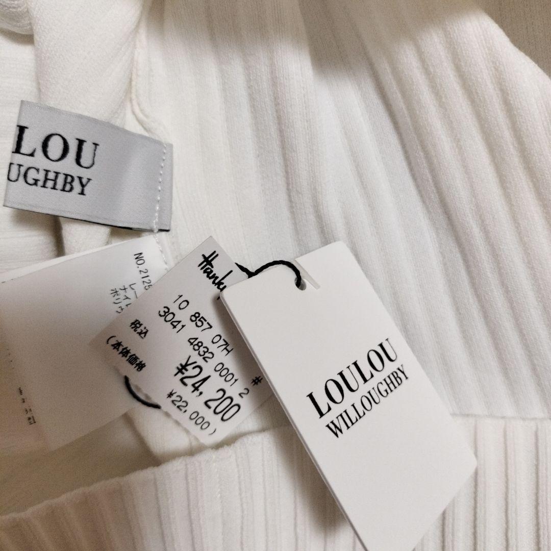 新品LOULOU WILLOUGHBYスキャーラッププルオーバー ホワイト