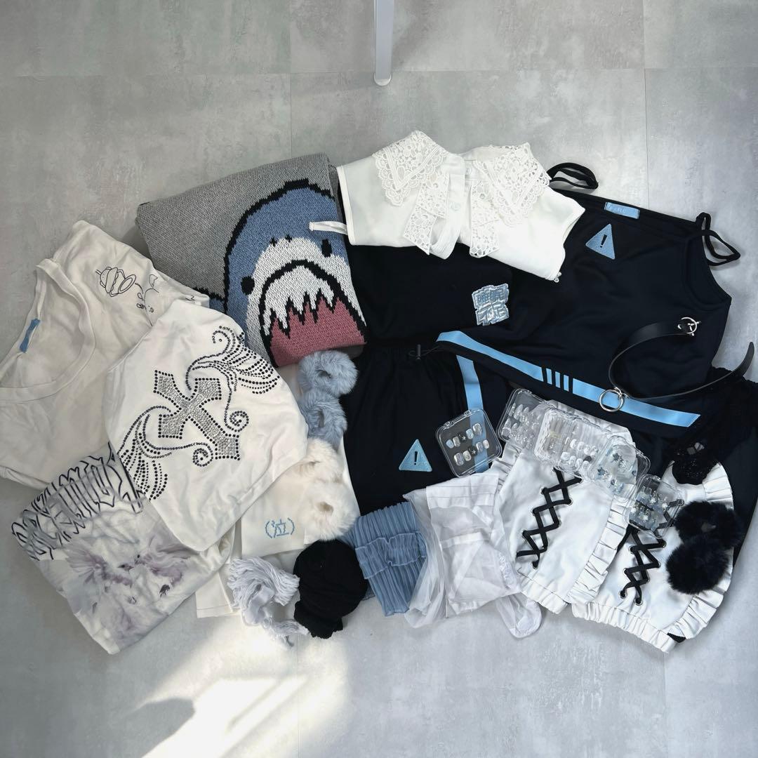 2枚目あり 天使界隈 水色サブカル系 まとめ売り