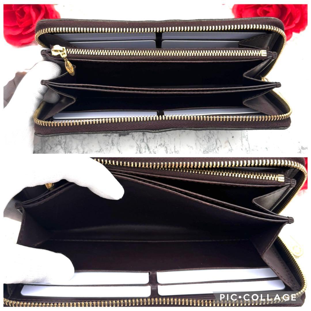 【極美品】 ルイヴィトン モノグラム ヴェルニ アマラント ジッピーウォレット