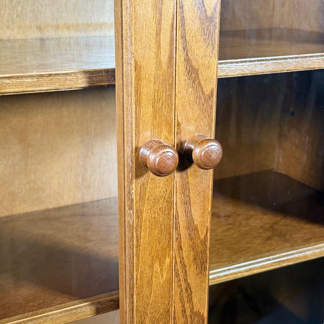 HR797 パリの雑貨屋 キャビネット　日本製　飾り棚　2枚ガラス扉