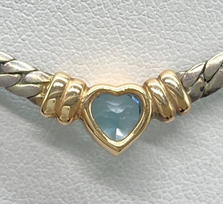 る*い様 スタージュエリー SV/K14 8.6g アクアマリン ネックレス