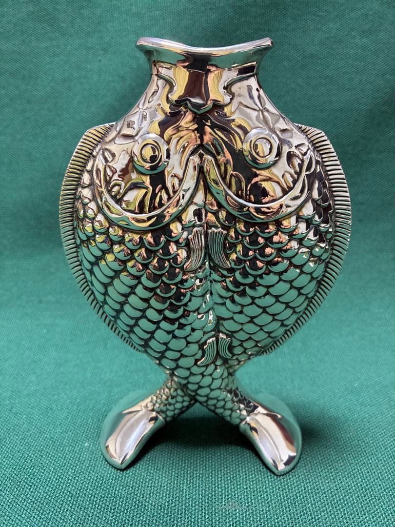 クリストフル　花瓶　two fish vase　魚　銀製品