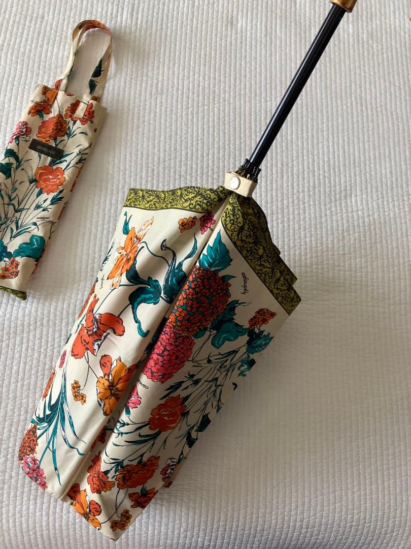 manipuri 花柄 2way折りたたみ傘 晴雨兼用