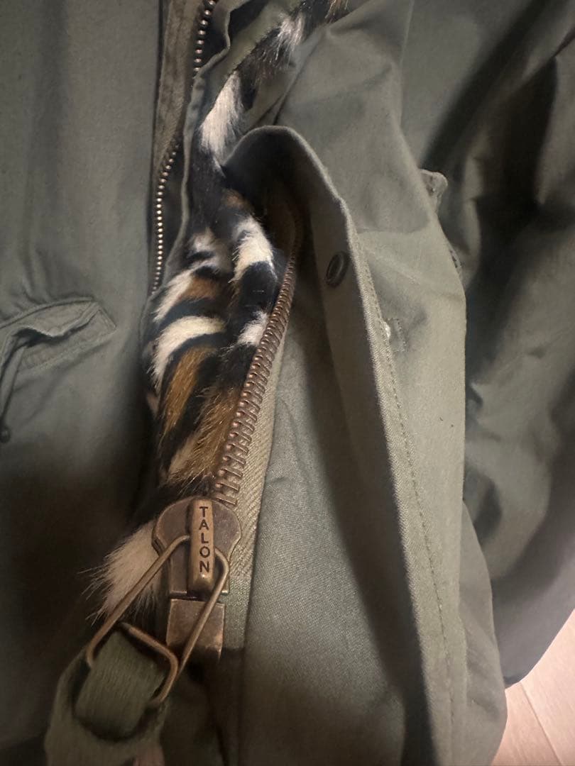 ワコマリア　モッズコート　レオパードファーライナー サイズM