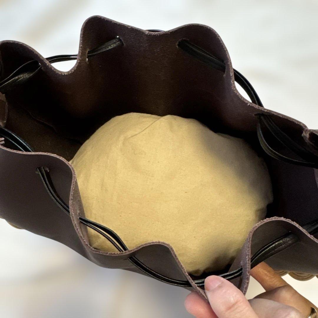 msnomムスノム　ブラウンラタンバッグ