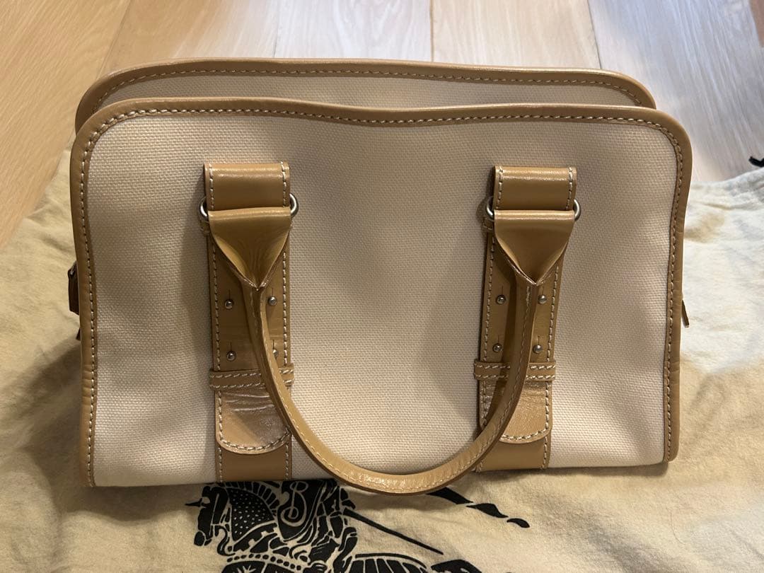 バーバリーブルーレーベル　ハンドバッグ　バッグ　バーバリーチェック　ナチュラル