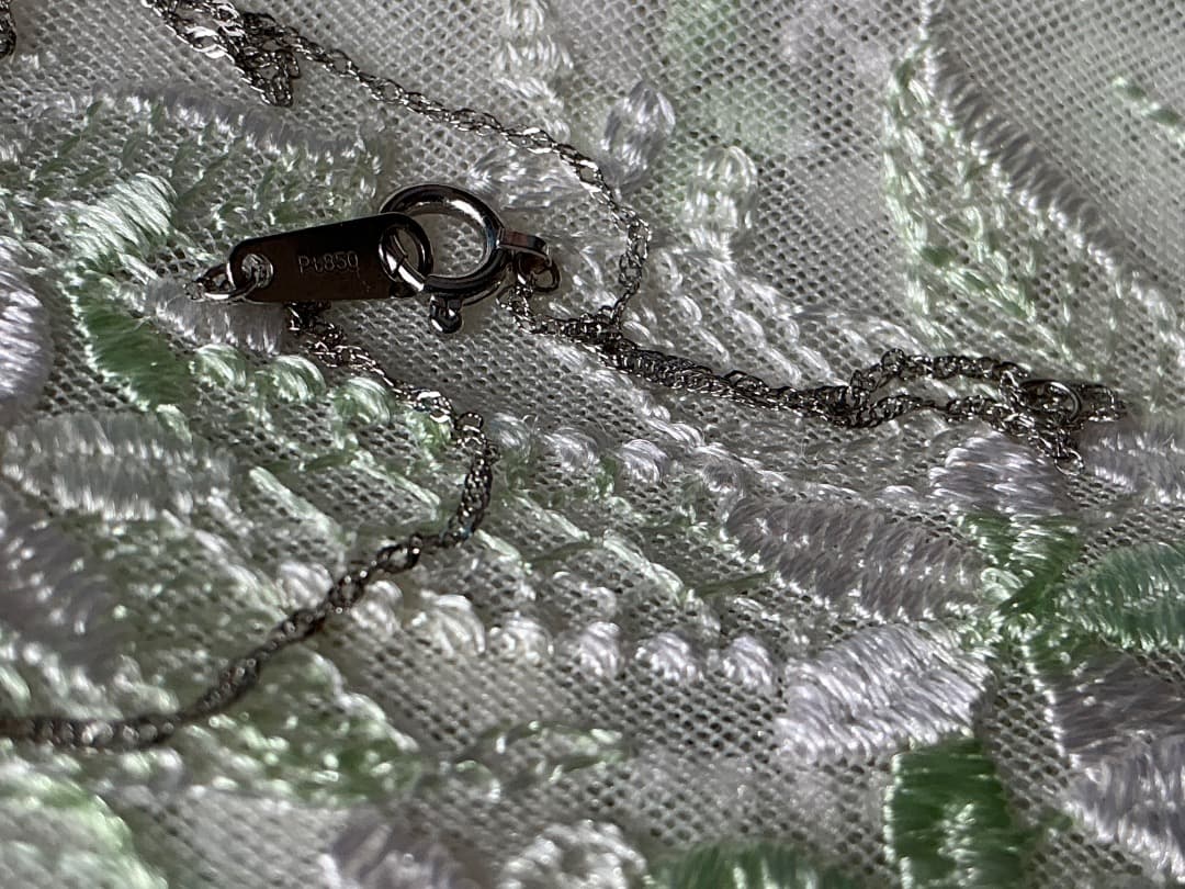 プラチナ850チェーン真珠ネックレス