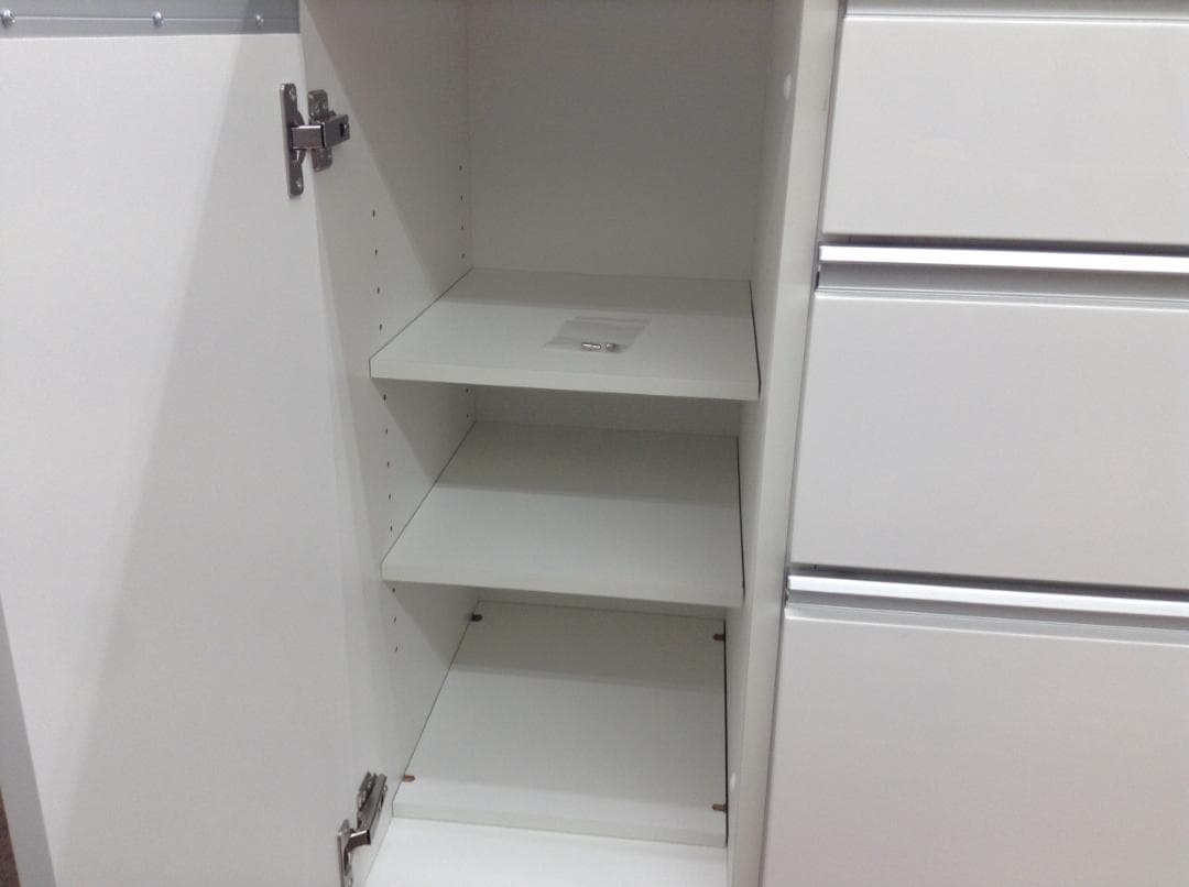 ニトリキッチンカウンター(レジューム 150QL-R WH) 清掃済み