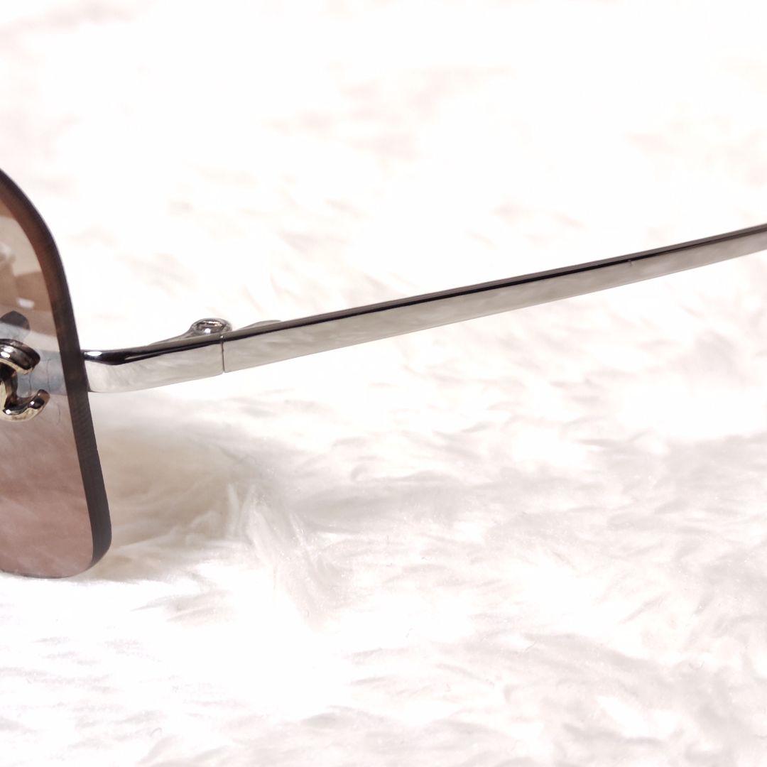 CHANEL リムレス サングラス ココマーク シルバーフレーム