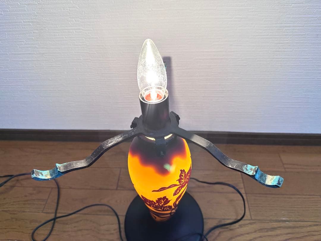 アンティークランプ　スイッチ、２灯式　通電確認済