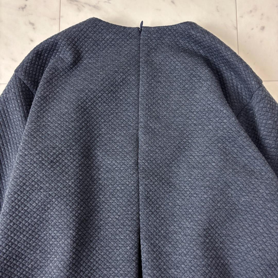 LE PHIL スクエアジャガード ジャージ ブラウス F グレー ル フィル