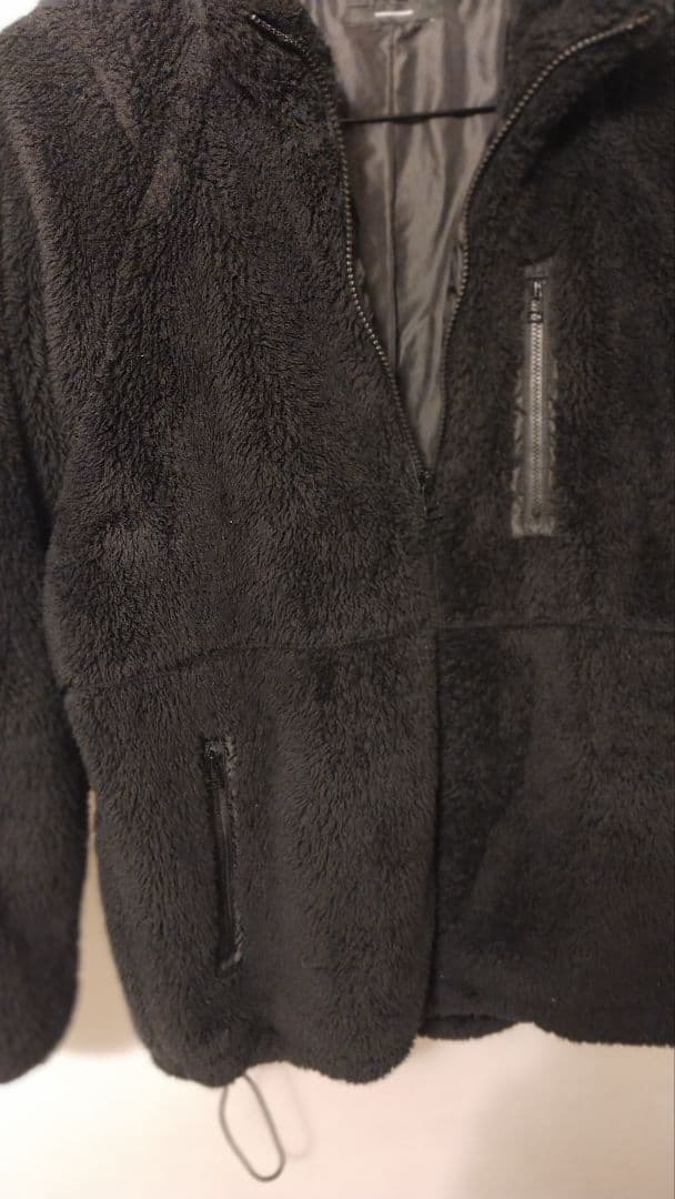 C6813 ソフトフリースブルゾン×ニットコーデ