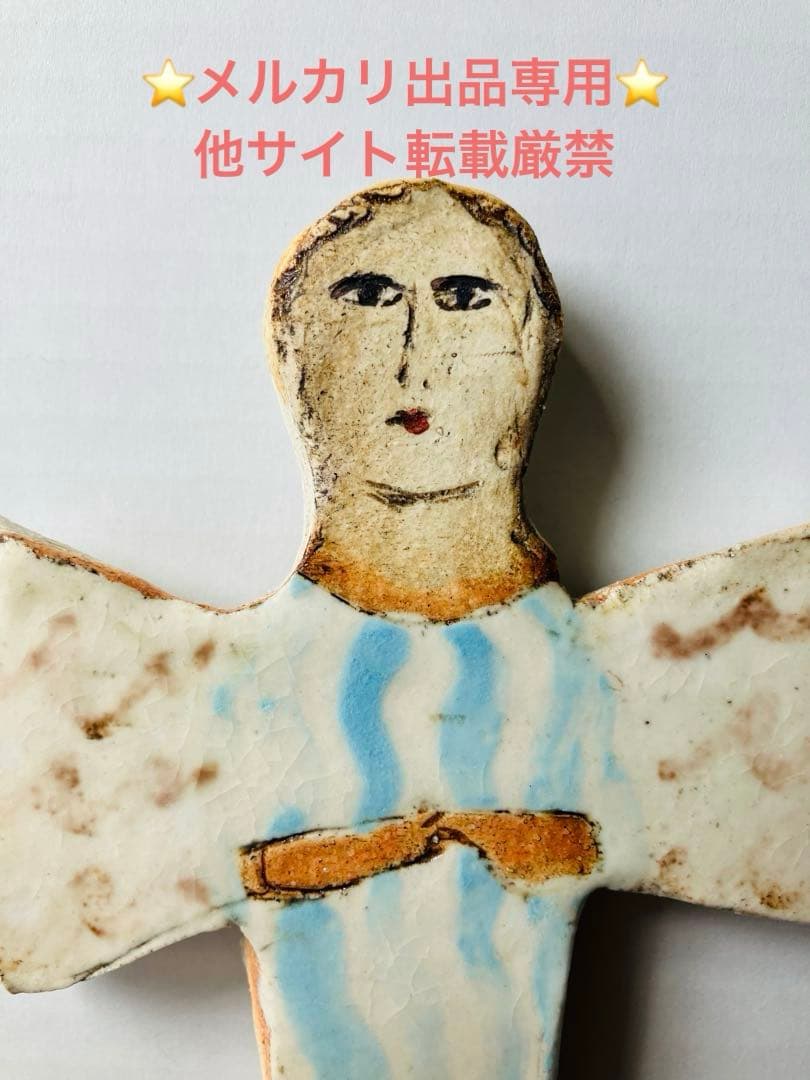 超希少 入手困難 1点もの yuko kan 2021 陶器作品 天使の壁掛け