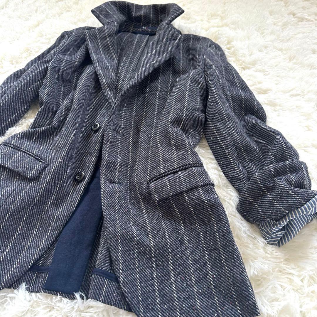 45R テーラードジャケット インディゴ 藍染め コットンツイードジャケット