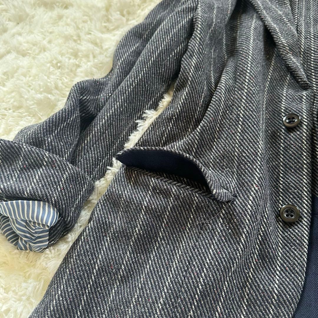 45R テーラードジャケット インディゴ 藍染め コットンツイードジャケット