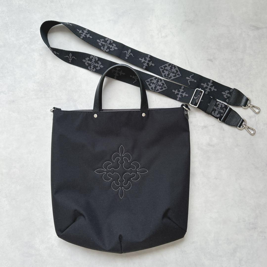 ラシット　ナイロン2WAYトートバッグ　ブラック 黒