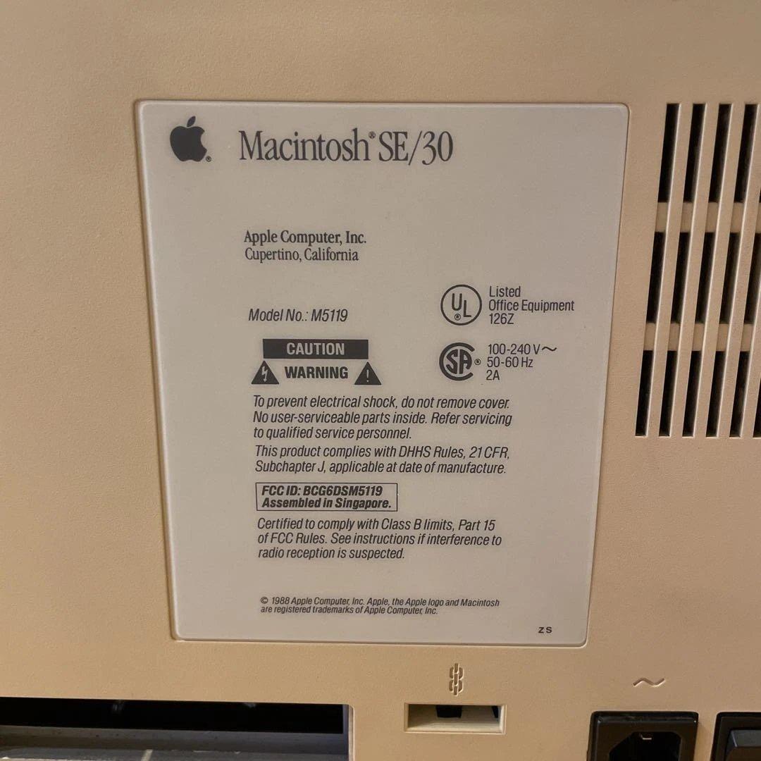 Apple Macintosh SE/30 M5119 本体 ジャンク