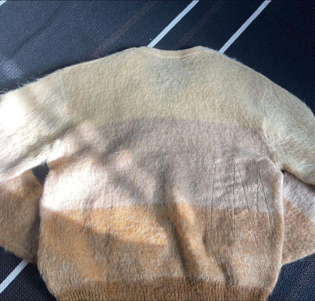 60sモヘアニット　モヘヤニット　毛束長め　アメリカ製　ボーダ