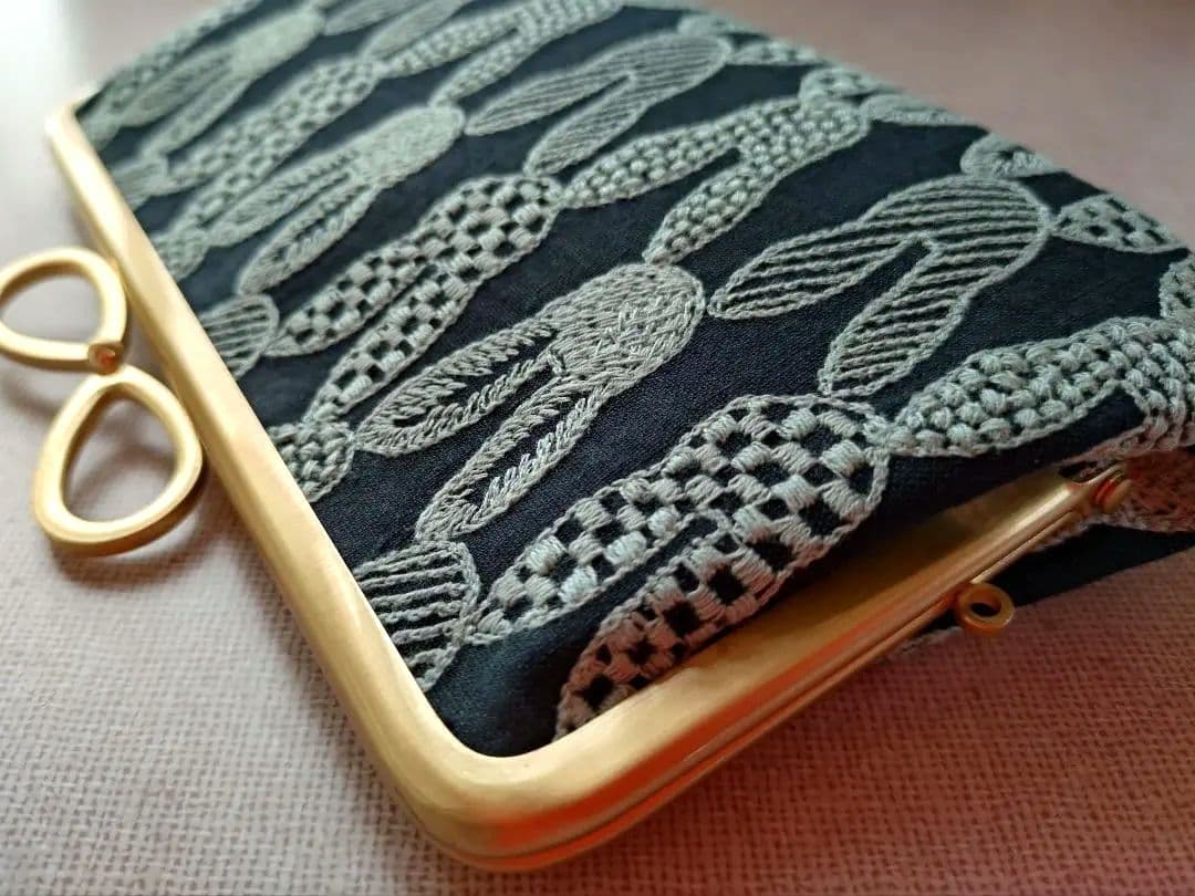 1279 ミナペルホネン pomppia 親子がま口 長財布