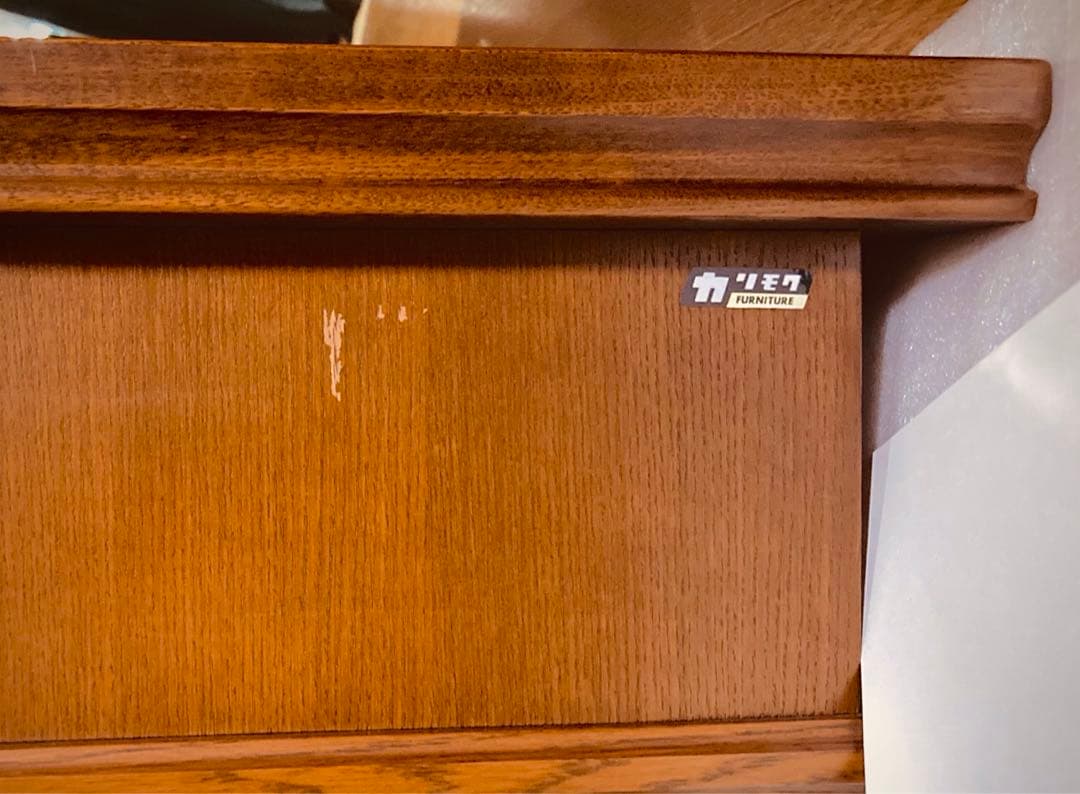 カリモク　両袖机　コロニアル