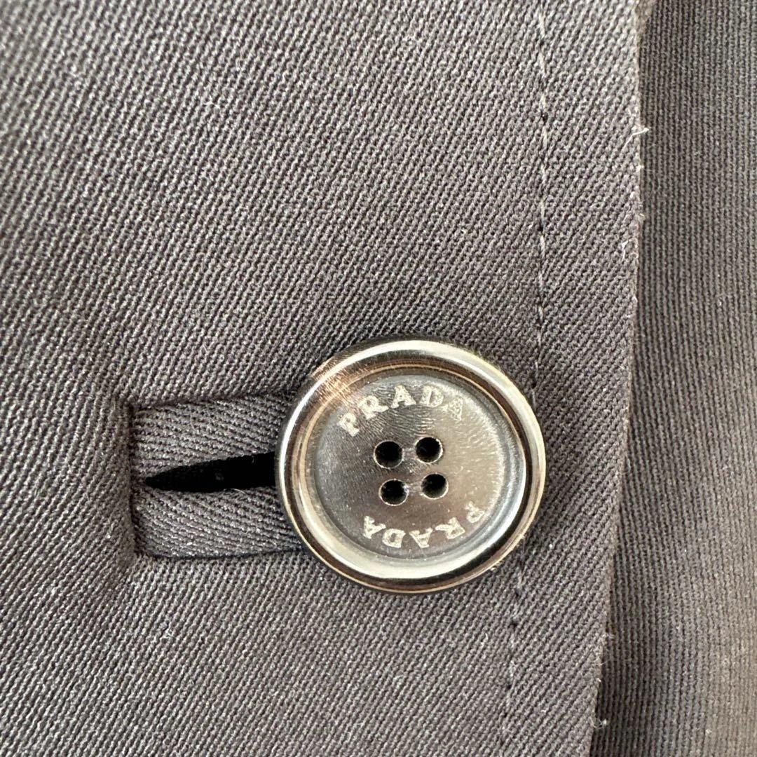 PRADA プラダ ラップスカート サイドボタン ブラック 38 裏地あり