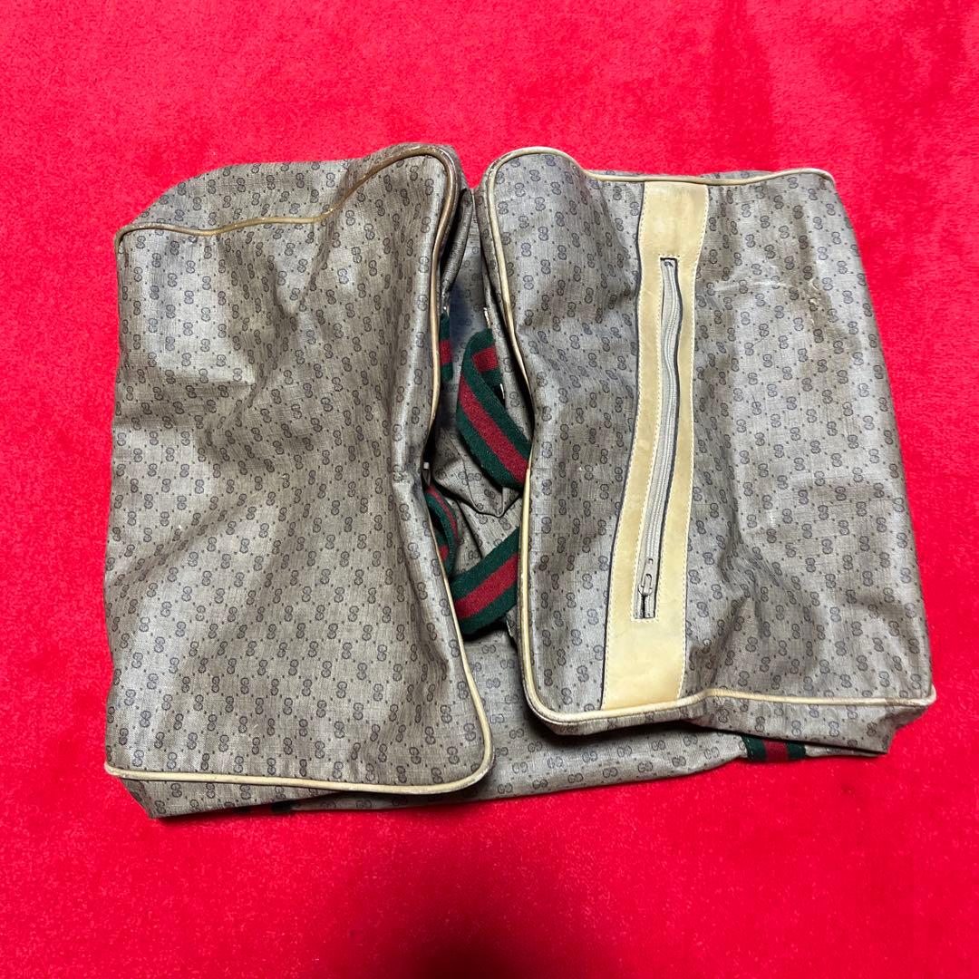 GUCCI グッチ　ボストンバック　シェリー　マイクロ　GG柄　大容量　旅行用