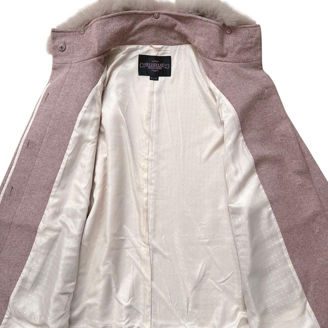 RUIRUE BOUTIQUE　フォックスファー付きケープコート　ポンチョ