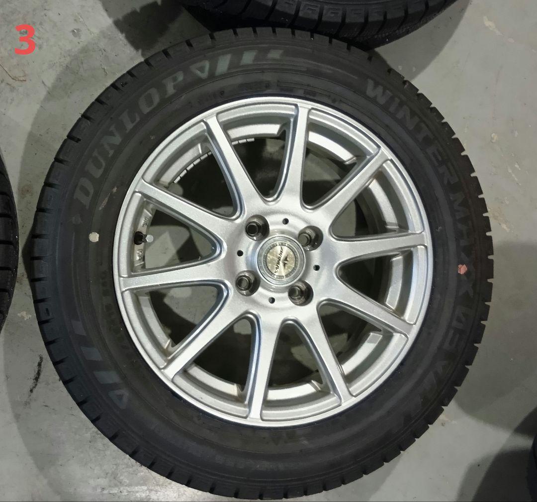 アクア　175 65 15 ダンロップ スタッドレスタイヤ　2本セット　①