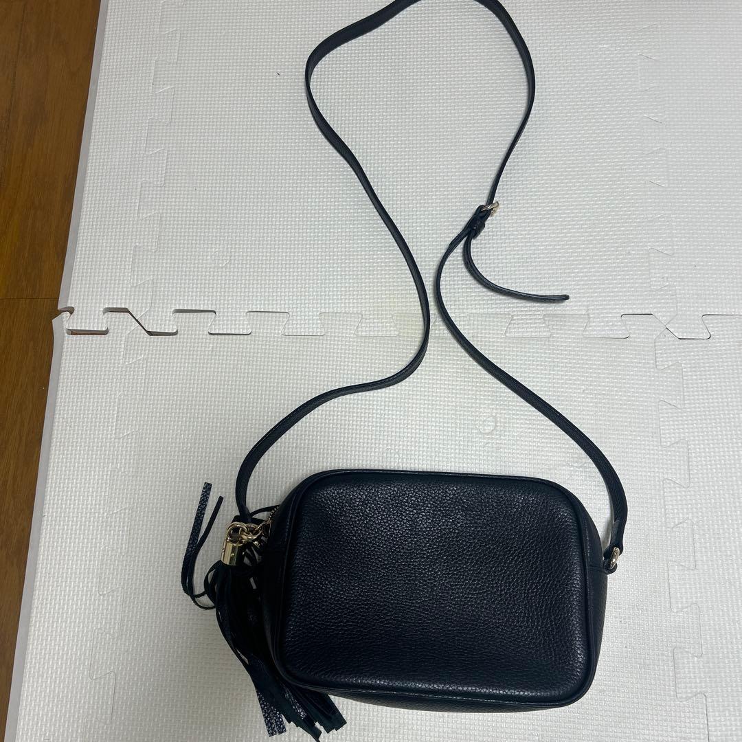 GUCCI グッチ ソーホー インターロッキング ショルダーバッグ ブラック