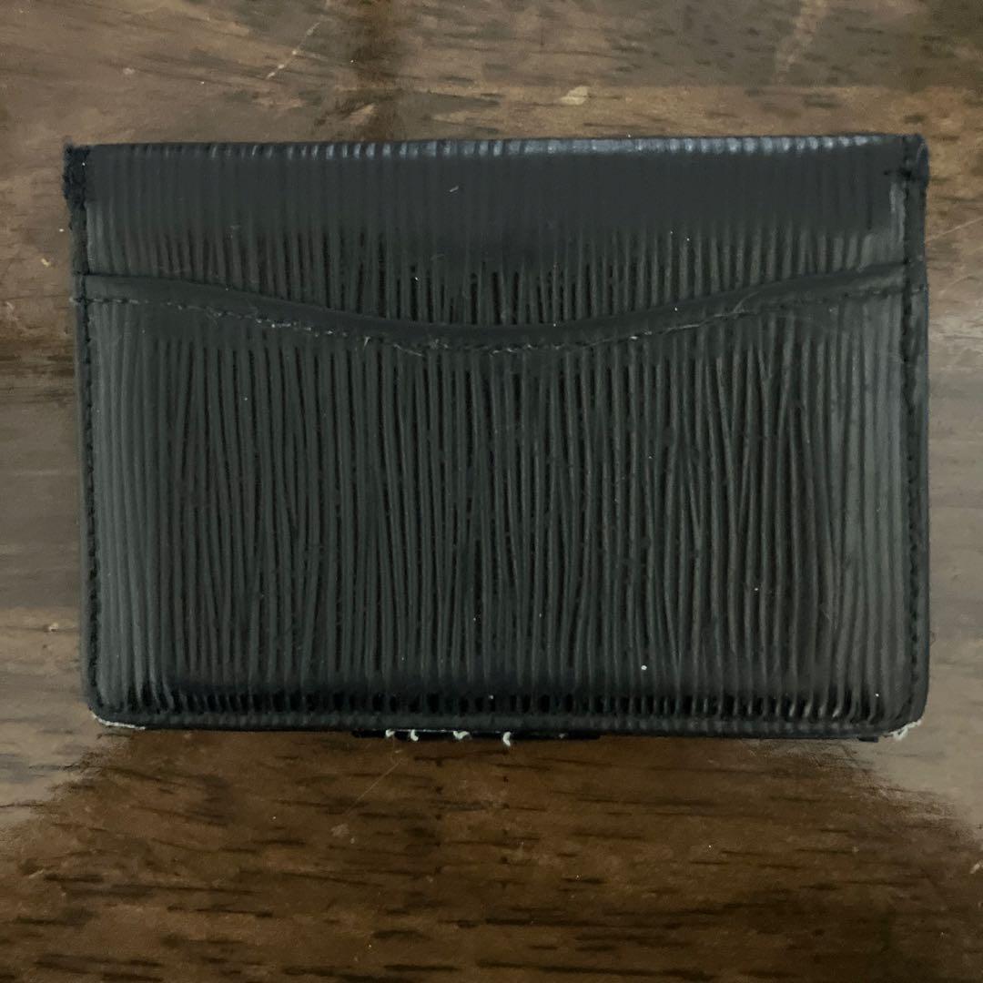 ルイヴィトン　ブラック ストライプ模様 名刺入れ