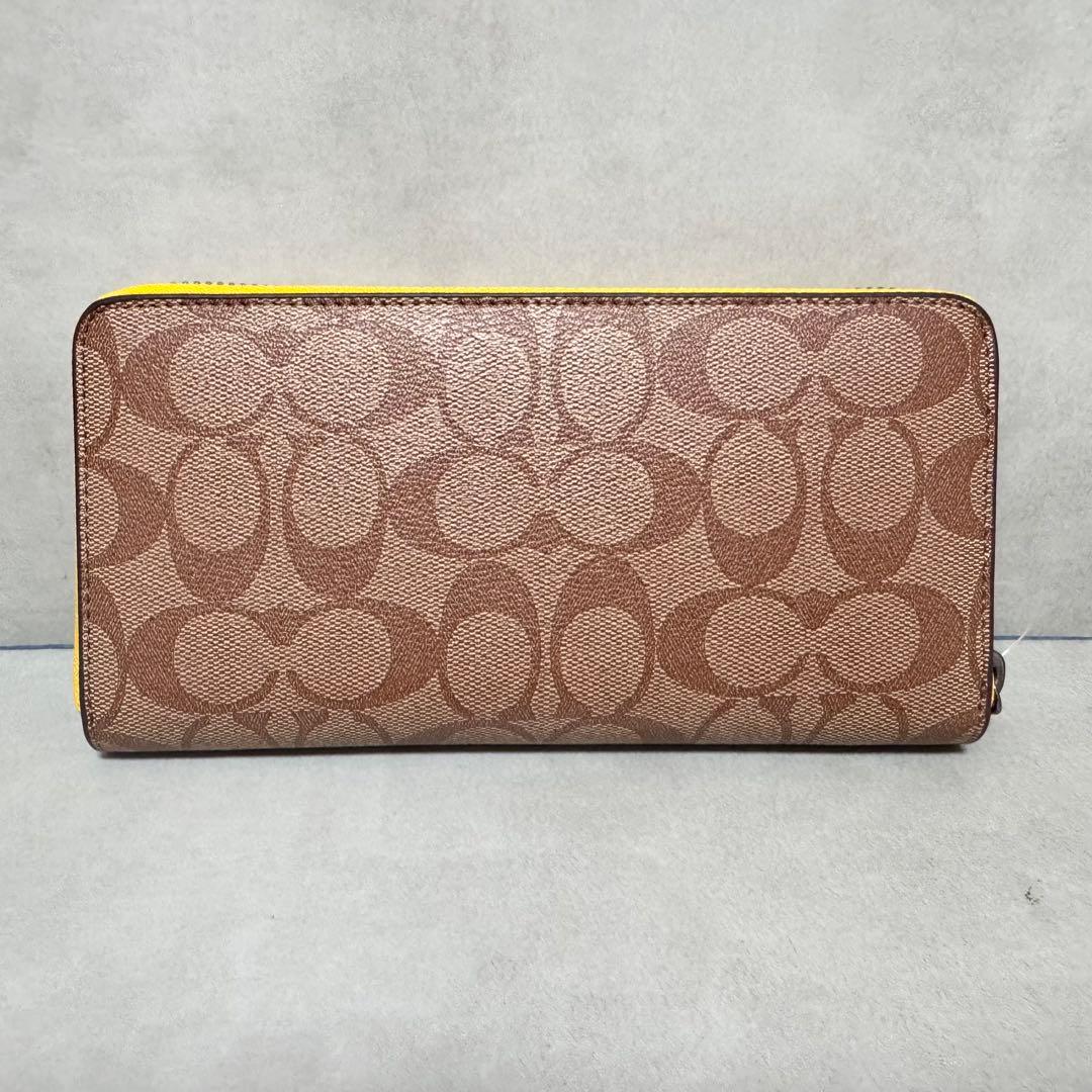 COACH　コーチ　長財布　シグネチャー　ロングジップ　C4452　ストラップ付