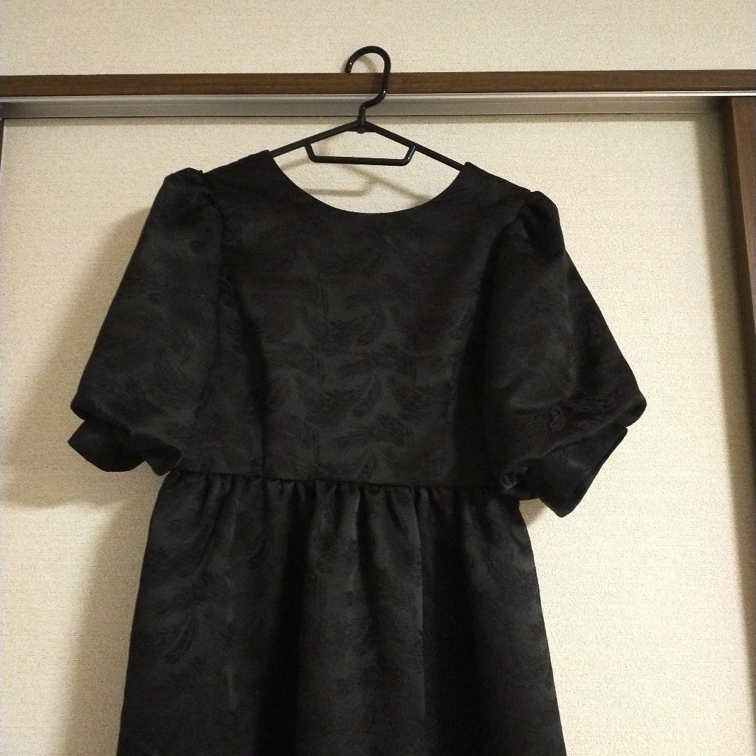 エトル ジャガードパフスリーブドレス