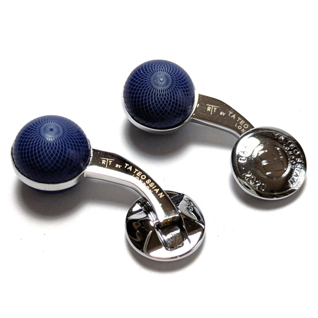 tac142 タテオシアン カフス シルバー×ブルー ラピスラズリ石 ギローシュ