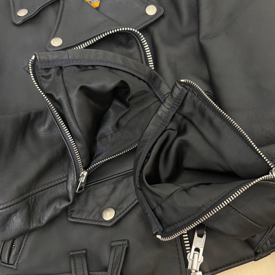 schottライダース ワンスター ラムレザーXSレディース★レディガガモデル★