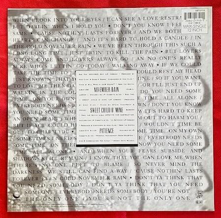 【廃盤・美品】Guns N' Roses 12' Single 4枚セット