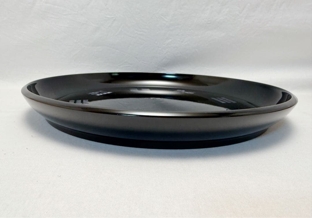 ほぼ未使用 茶道具 黒塗 螺鈿細工 青貝 八卦盆 元箱