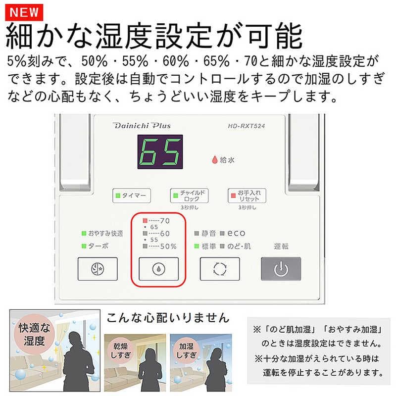 【新品未開封品】ダイニチプラス HD-RXT524-W 加湿器 2024年モデル