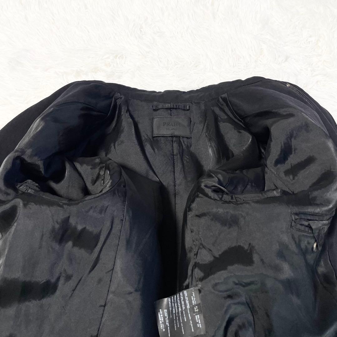 【美品】PRADA カーブドオフィサージャケット AW08 サイズ52 黒